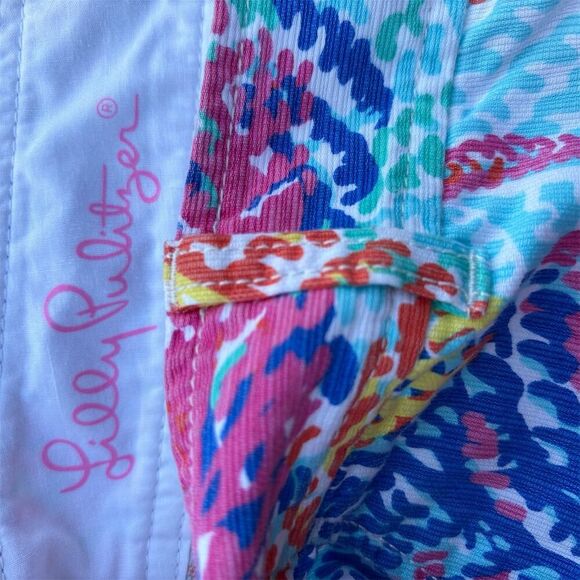 Lilly Pulitzer Callahan Shorts Electric Feel Pattern Summer Beach Casual Zip 00 - Picture 4 of 5